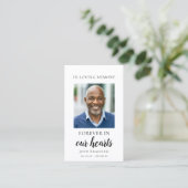 Für immer in unseren Herzen personalisierte Bestat Visitenkarte (Stehend Vorderseite)