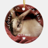 Für immer in unseren Herzen Personalisierte Hausti Keramik Ornament (Vorne)