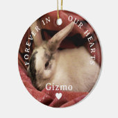 Für immer in unseren Herzen Personalisierte Hausti Keramik Ornament (Links)