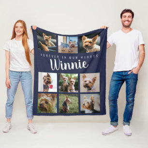Für immer in unseren Herzen Pet Blue Gedenk Andenk Fleecedecke