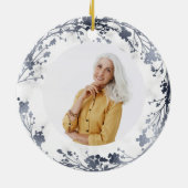 Für immer in unseren Herzen Silver Foil Foto Memor Keramik Ornament (Hinten)