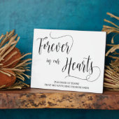 Für immer in unseren Herzen Tabletop Plaque mit Ea Fotoplatte (Seite)