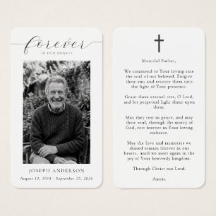 Für immer in unseren Herzen Trauerfoto Kreuz Gebet