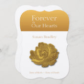 Für immer in unserer Begräbnis- Mitteilung der Einladung (Vorne/Hinten)