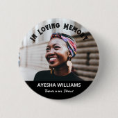 Für immer in unserer Erinnerungsschaltfläche Button (Vorderseite)