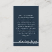 Für immer in unserer Foto-Bestattungskarte Visitenkarte (Rückseite)