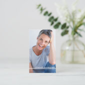 Für immer in unserer Foto-Bestattungskarte Visitenkarte (Stehend Vorderseite)