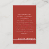 Für immer in unserer Foto-Bestattungskarte Visitenkarte (Rückseite)