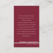 Für immer in unserer Foto-Bestattungskarte Visitenkarte (Rückseite)