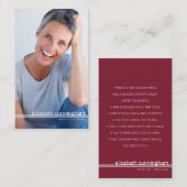 Für immer in unserer Foto-Bestattungskarte Visitenkarte (Vorne/Hinten)