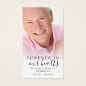 Für immer in unserer Foto-Gedenkkarte (Vorderseite)
