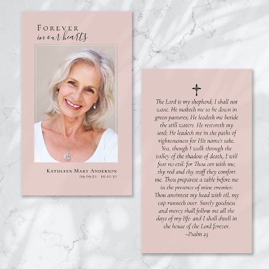 Für immer in unserer Foto-Gedenkkarte