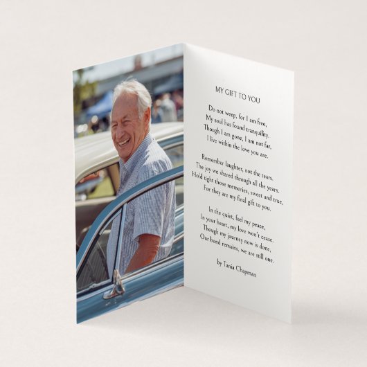 Für immer in unserer Foto-Gedenkkarte (Innenseite)