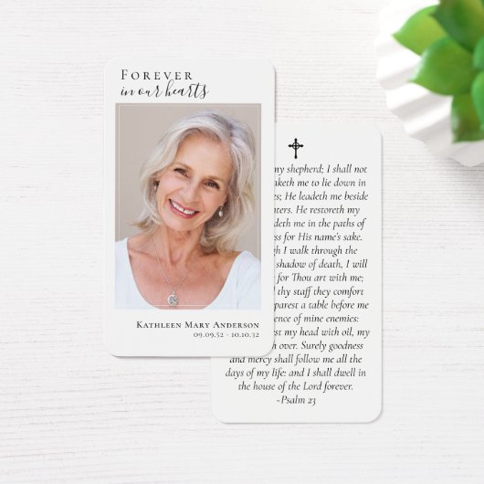 Für immer in unserer Foto-Gedenkkarte (Schreibtisch)