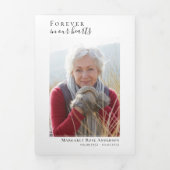 Für immer in unserer Foto-Gedenkkarte Dreifach Gefaltete Ankündigung (Cover)