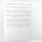 Für immer in unserer Foto-Gedenkkarte Dreifach Gefaltete Ankündigung (Innen Erste Seite)