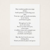 Für immer in unserer Gedenkkarte für die Herzbeerd (Rückseite)