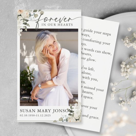 Für immer in unserer Gedenkkarte für die Herzbeerd