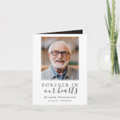 Für immer in unserer Gedenkkarte für Herzklopfen (Vorderseite)