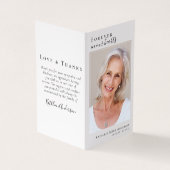 Für immer in unserer Gedenkkarte für Herzklopfen Visitenkarten (Vorderseite)