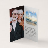 Für immer in unserer Gedenkkarte für Herzklopfen Visitenkarten (Innenseite)