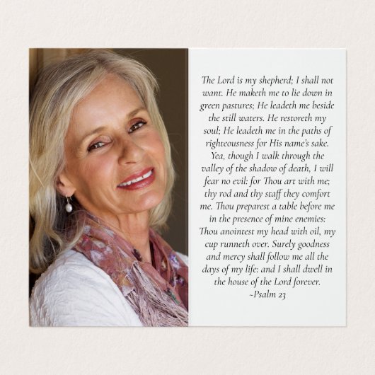 Für immer in unserer Gedenkkarte für Herzklopfen Visitenkarten (Innenseite Aufgefaltet)