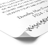 Für immer in unserer Gedenkstätte zur Beerdigungsf Poster (Ecke)