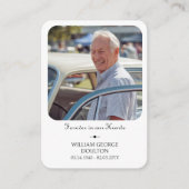 Für immer in unserer Hearts Foto Memorial Handout Begleitkarte (Vorderseite)