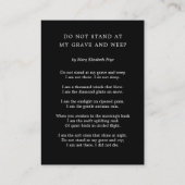 Für immer in unserer Herz-Beerdigungskarte Visitenkarte (Rückseite)