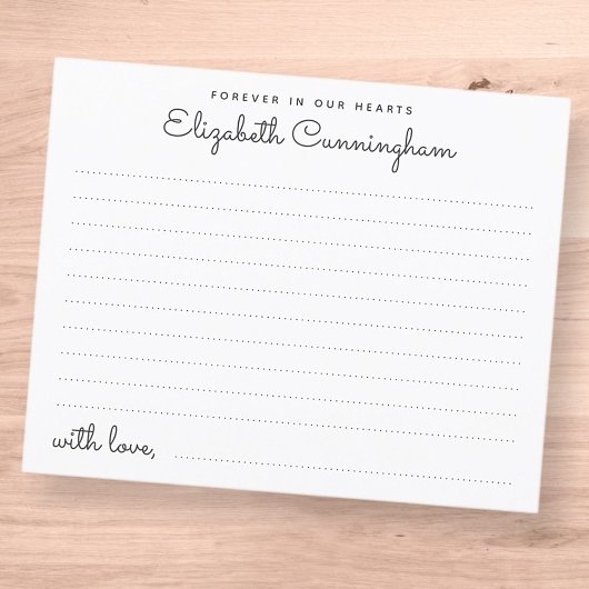 Für immer in unserer Herz-Begräbniskarte