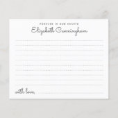 Für immer in unserer Herz-Begräbniskarte (Vorderseite)