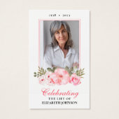 Für immer in unserer Herz-Blumen-Gedenkkarte (Vorderseite)