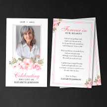 Für immer in unserer Herz-Blumen-Gedenkkarte