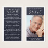 Für immer in unserer Herz-Foto-Gedenkkarte (Vorne & Hinten)