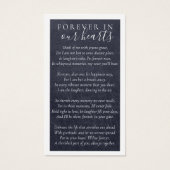 Für immer in unserer Herz-Foto-Gedenkkarte (Vorderseite)