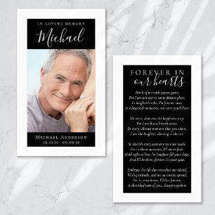 Für immer in unserer Herz-Foto-Gedenkkarte