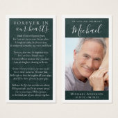 Für immer in unserer Herz-Foto-Gedenkkarte (Vorne & Hinten)