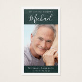 Für immer in unserer Herz-Foto-Gedenkkarte (Rückseite)