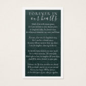 Für immer in unserer Herz-Foto-Gedenkkarte (Vorderseite)