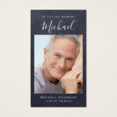 Für immer in unserer Herz-Foto-Gedenkkarte (Rückseite)