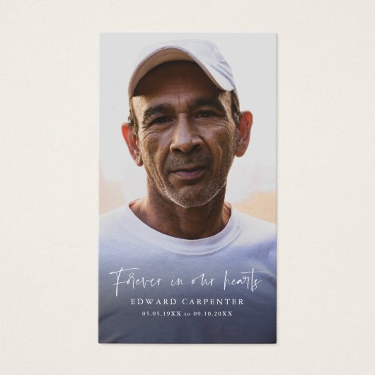 Für immer in unserer Herz-Gedächtniskarte (Vorderseite)