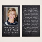 Für immer in unserer Herz-Gedenkkarte (Vorne & Hinten)