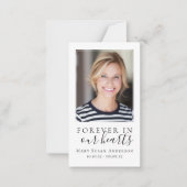 Für immer in unserer Herz-Gedenkkarte Mitteilungskarte (Vorderseite)