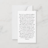 Für immer in unserer Herz-Gedenkkarte Mitteilungskarte (Rückseite)