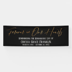 Für immer in unserer Herz Gold Handschrift auf sc Banner