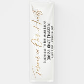 Für immer in unserer Herz Gold Handwriting Typogra Banner (Vertikal)