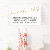 Für immer in unserer Herz Gold Handwriting Typogra Banner (Insitu)