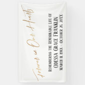 Für immer in unserer Herz Gold Handwriting Typogra Banner (Vertikal)