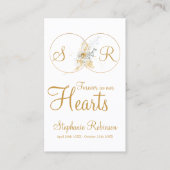 Für immer in unserer Herz Monogram Beerdigungskart Visitenkarte (Vorderseite)