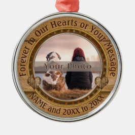 Für immer in unserer Herz-Verzierung, Ihr FOTO, Ornament Aus Metall
